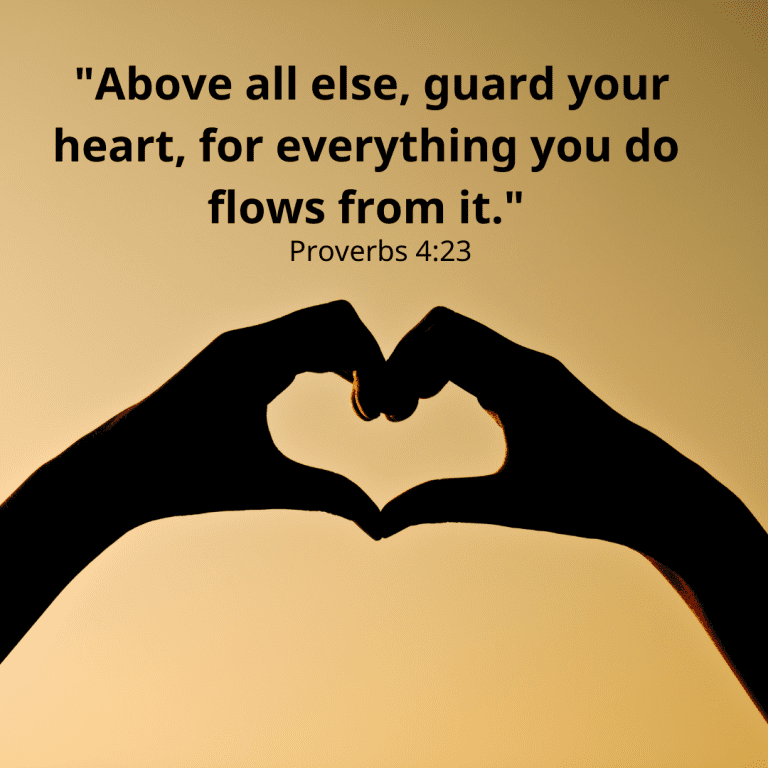 Proverbs 423 - Above all else, guard your heart, for everything you do flows from it.