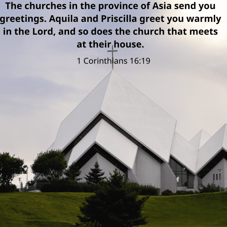 The churches in the province of Asia send you greetings. Aquila and Priscilla greet you warmly in the Lord, and so does the church that meets at their house.