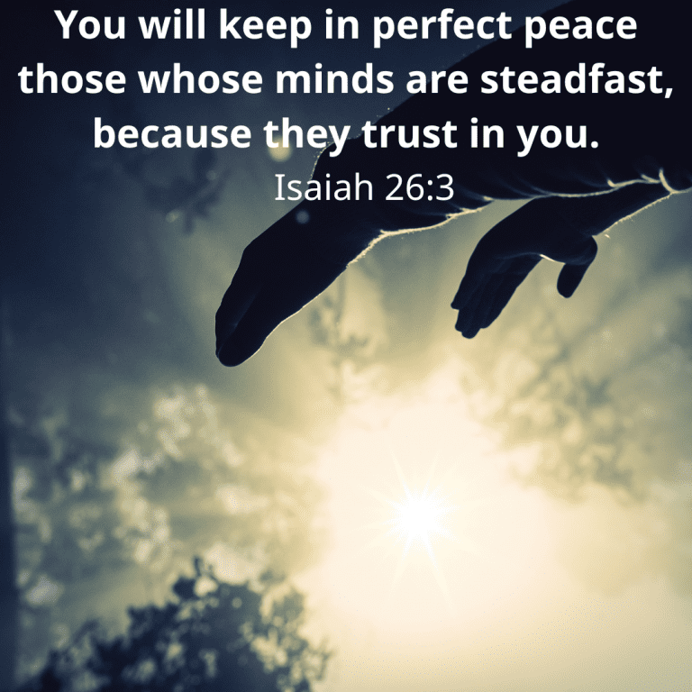 You will keep in perfect peace those whose minds are steadfast, because they trust in you.